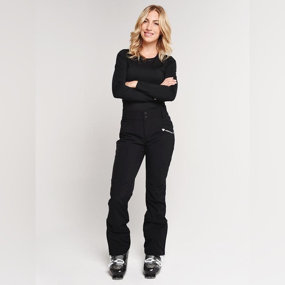 Obermeyer Women’s Bandera Ski Snow Pant Black White - Picture 4 of 14